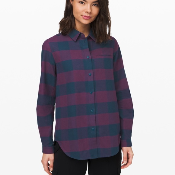lululemon athletica Tops - Lululemon Full Day Ahead Shirt Flannel